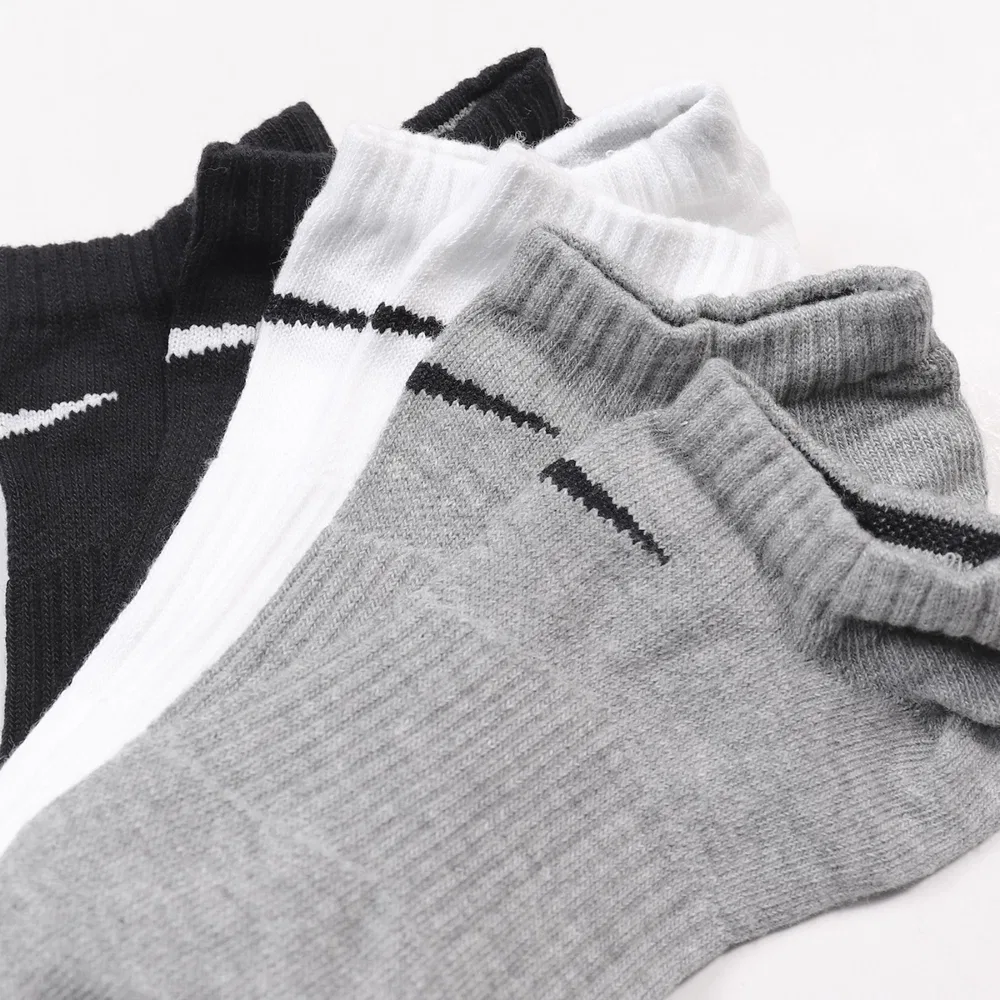 Детские носки-невидимки Nike Ankle Socks 3 Pack, Gray/White/Black — фото 3