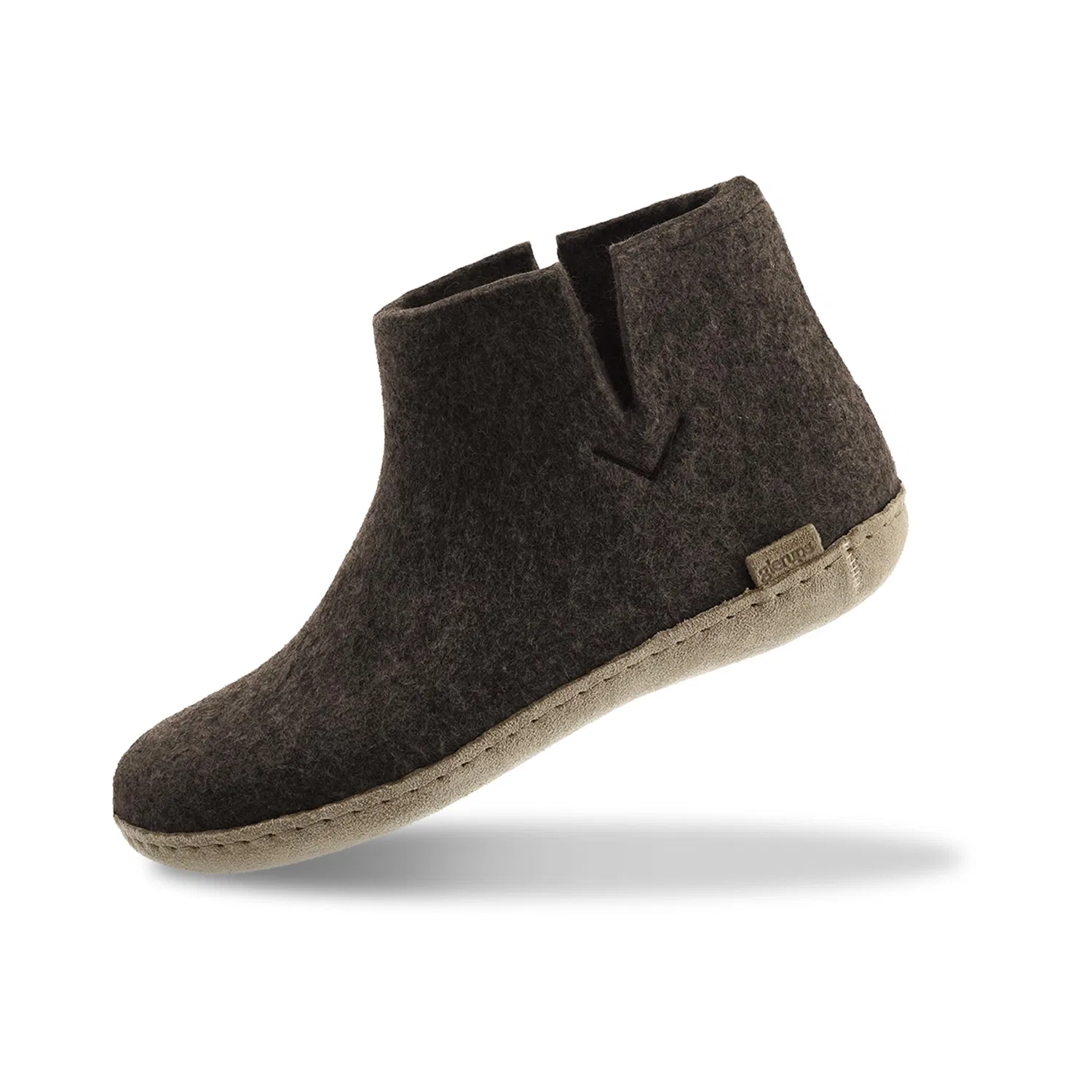 Детские тапочки-сапожки из войлока Glerups G-04-00 Ankle Shoes, Brown Nature Brown