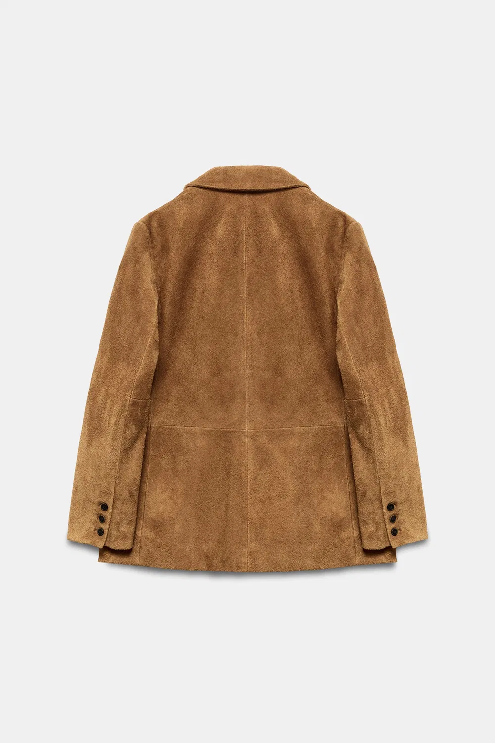 Куртка оверсайз из коллекции ZW, 100% замша. ZARA, Toffee — фото 4