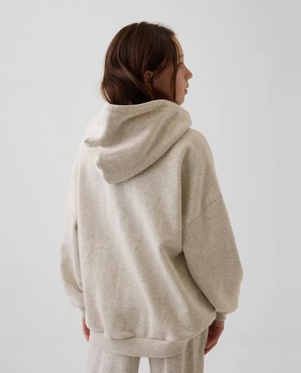 Детская спортивная кофта на молнии с капюшоном Gap, Gris Claro — фото 3