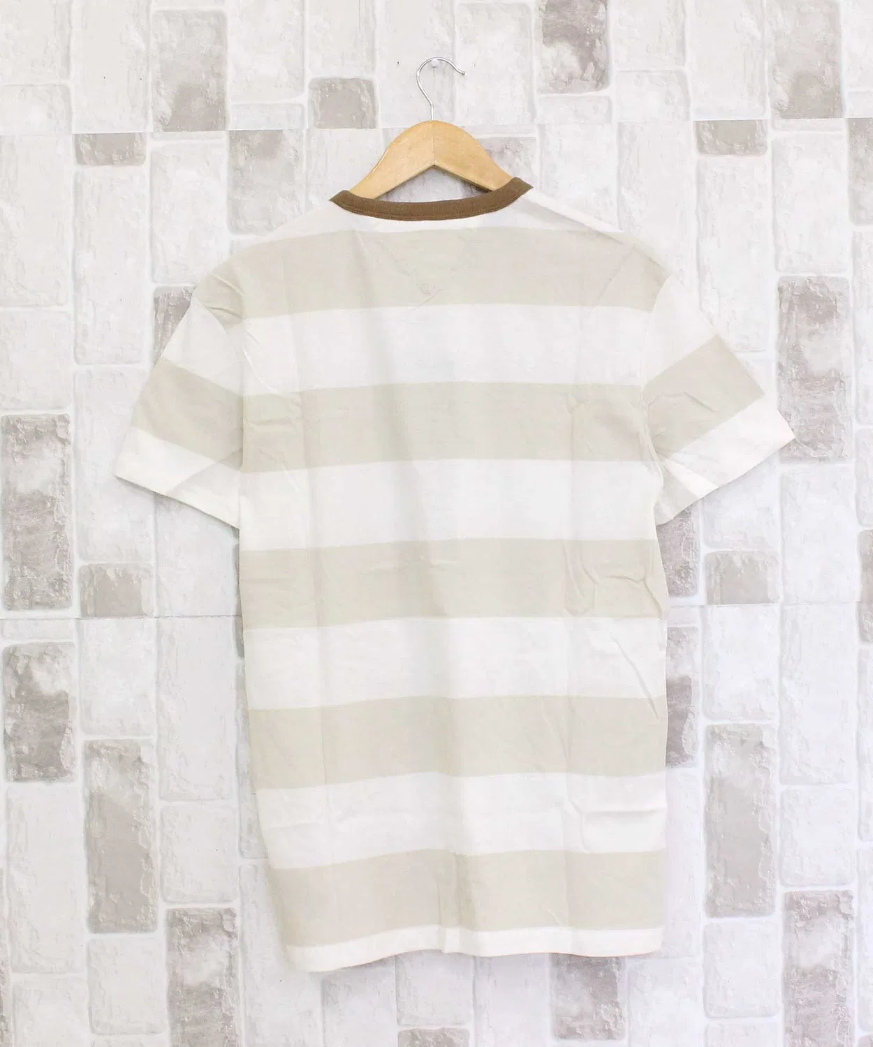 Мужская футболка с принтом TJM REG BOLD STRIPE TEE TOMMY HILFIGER, Beige — фото 3