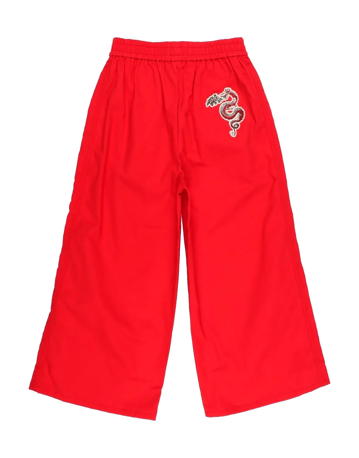 Детские брюки для мальчиков с отделкой рафией Kenzo Kids, красный — фото 2