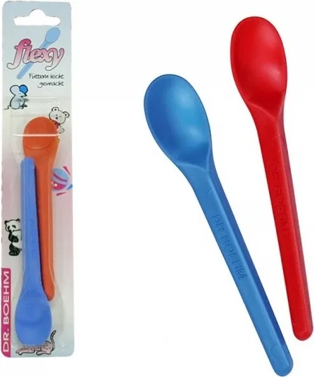 Dr. Boehm GmbH Детская ложка Dr. Boehm Flexy-Mini, 2 шт, 12 см, Синий Красный