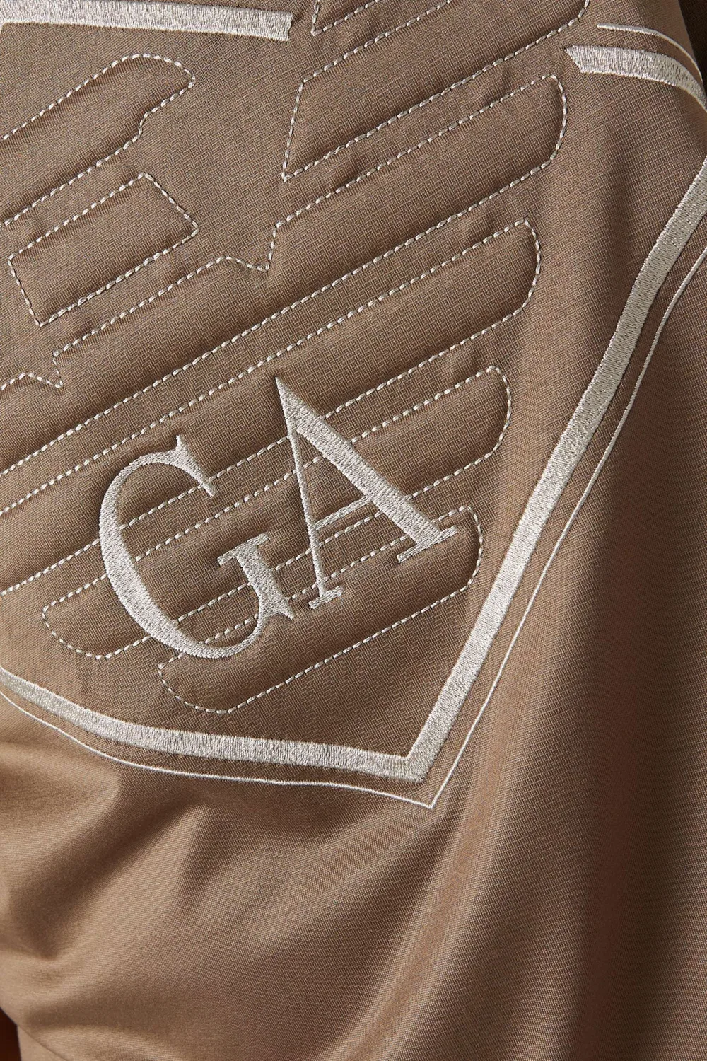 Футболка с коротким рукавом с принтом Embossed Eagle Logo Emporio Armani, коричневый — фото 4
