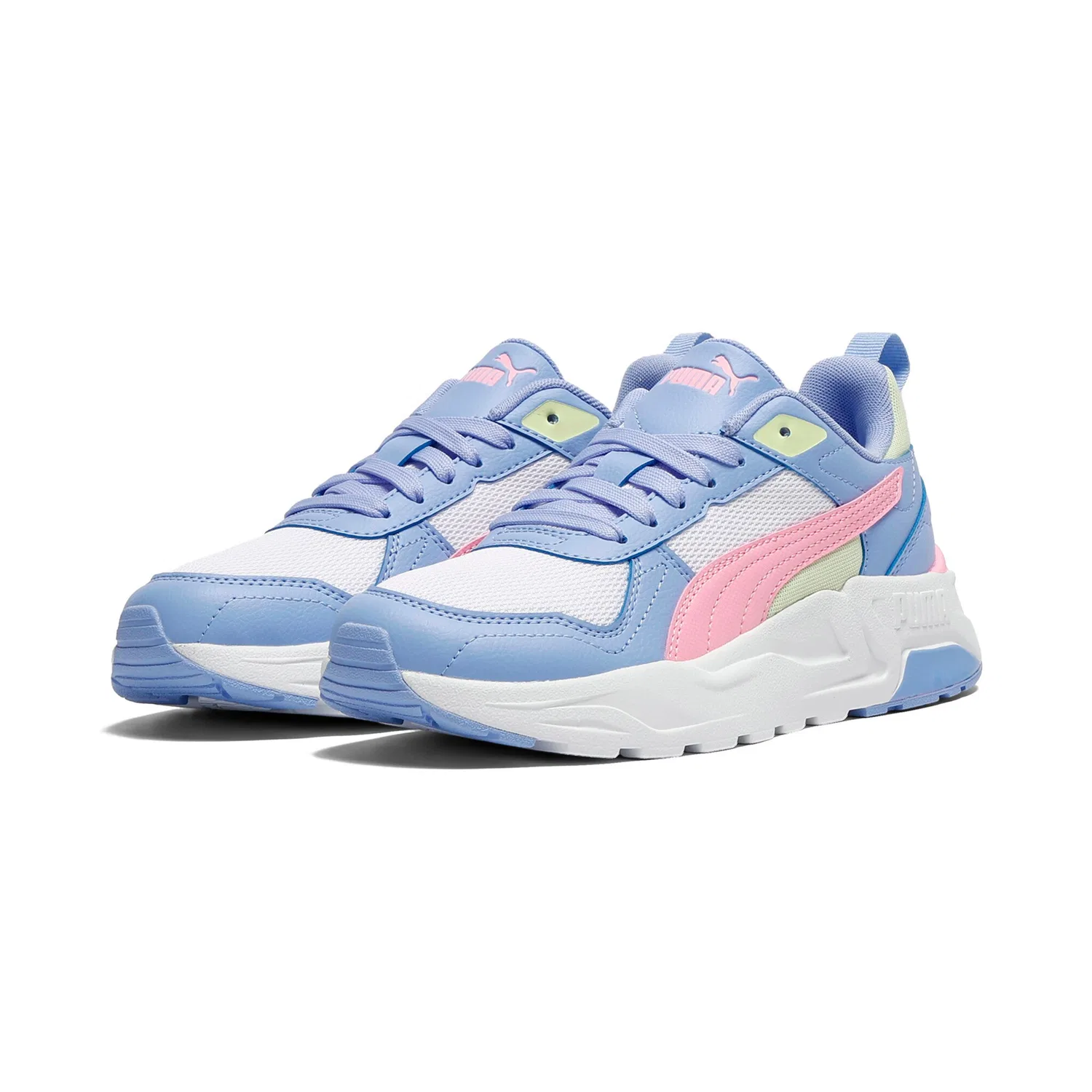 Детские кроссовки для активного отдыха TRINITY 2 LT JR PUMA, White/Pink Shimmer/Intense Lavender