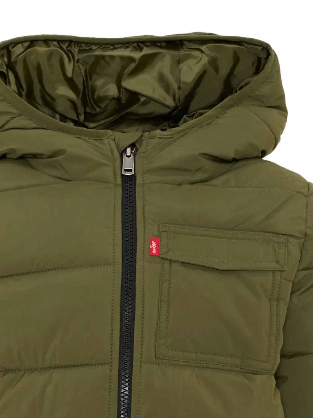 Утепленная куртка с капюшоном Levi's Kids, зеленый — фото 3