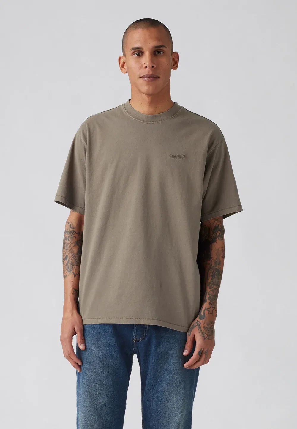 Винтажная футболка - базовая футболка Levi'S, Brindle