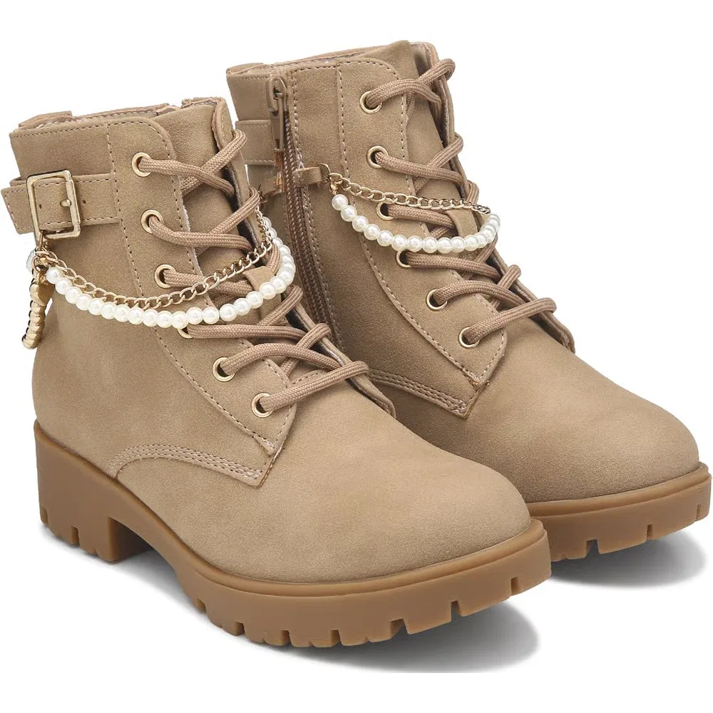 Детские ботинки Amberline на шнуровке Jellypop, Tan