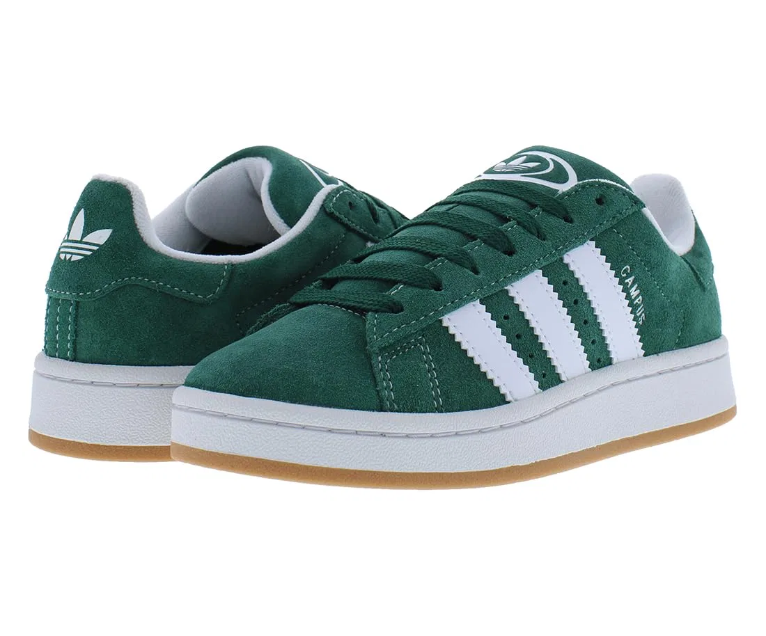 Детские кроссовки для мальчиков с полосками Campus 00s Adidas, Dark Green White — фото 2