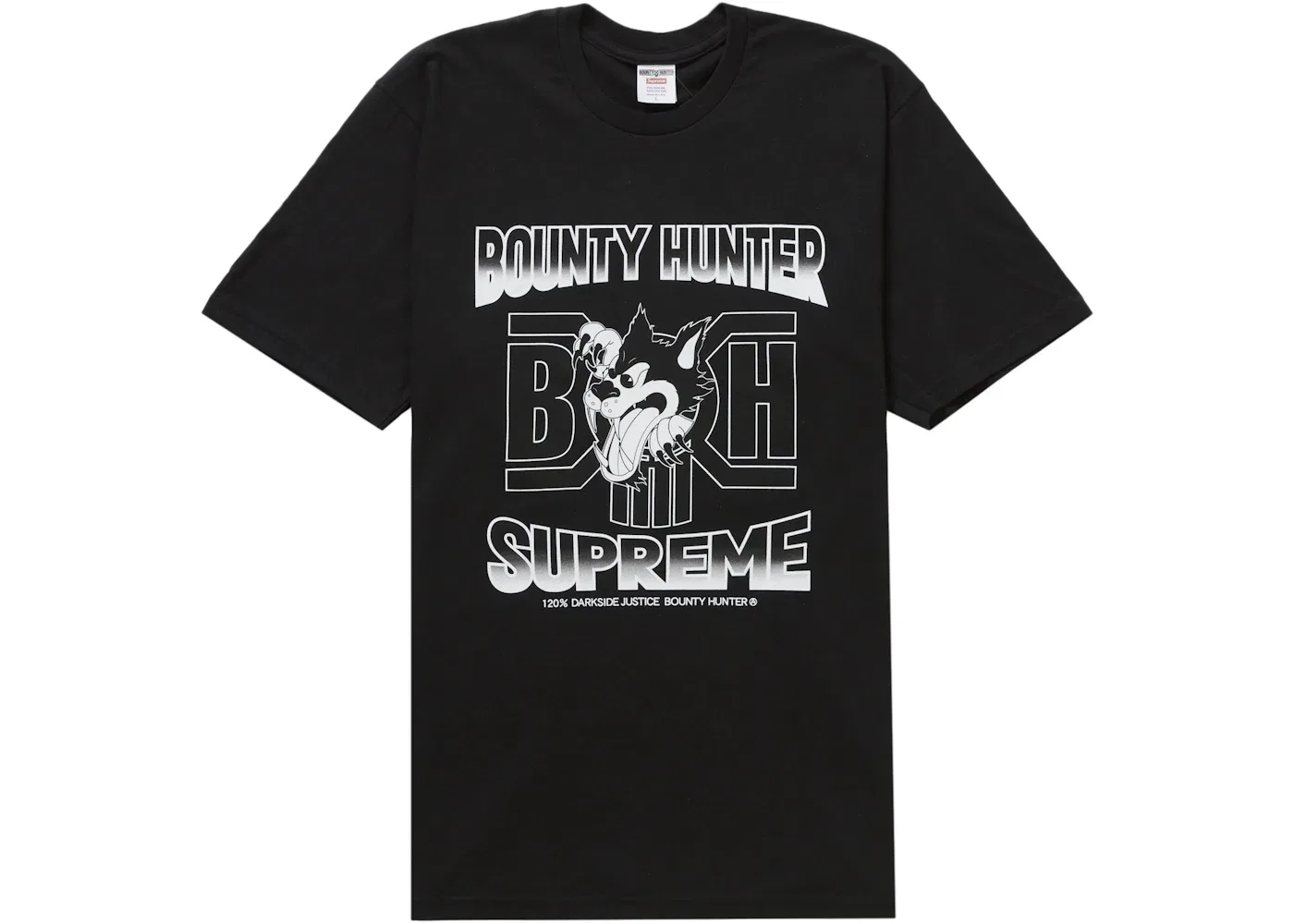 Мужская футболка с принтом Supreme Bounty Hunter Wolf Tee, Black