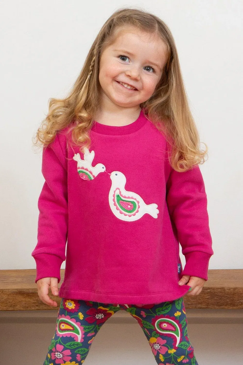 Детский свитшот Dove Love Kite, Pink — фото 2