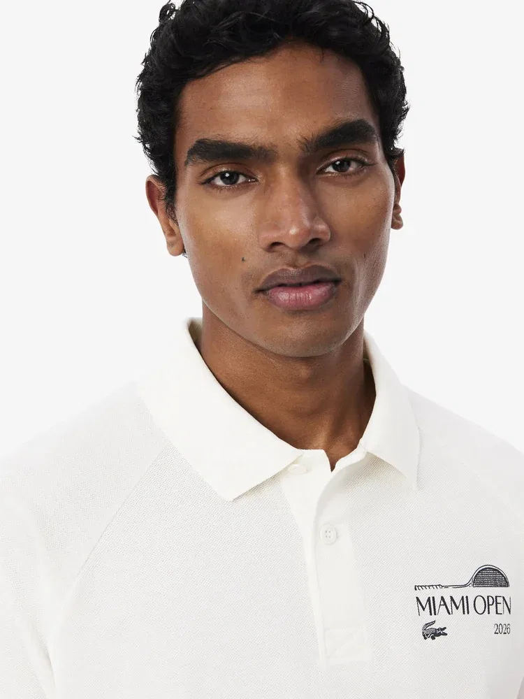 Футболка поло Miami Open Raglan LACOSTE, White — фото 2