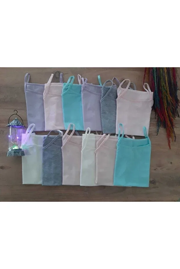 Детский комплект маек для девочек Paristrend, Salmon/Damson/Green/Grey/Yellow