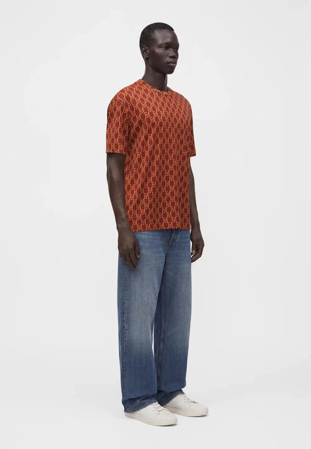 Футболка с принтом Emporio Armani, Merlot/Tannin — фото 4