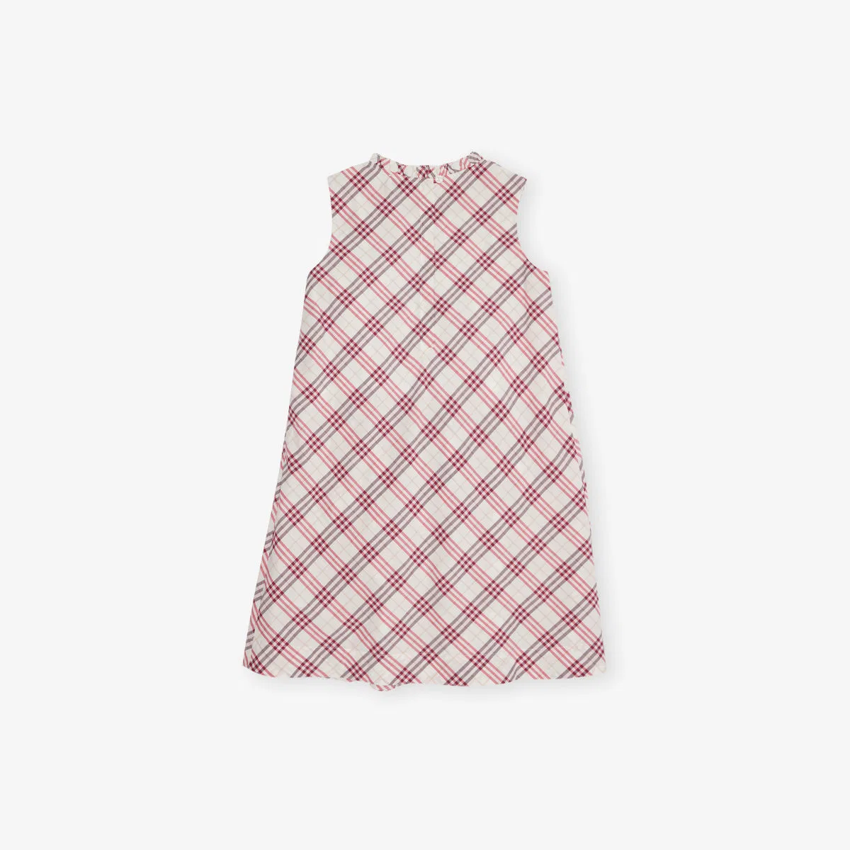Хлопковое платье Yvette в клетку, 4-14 лет Burberry, баклажановый — фото 3