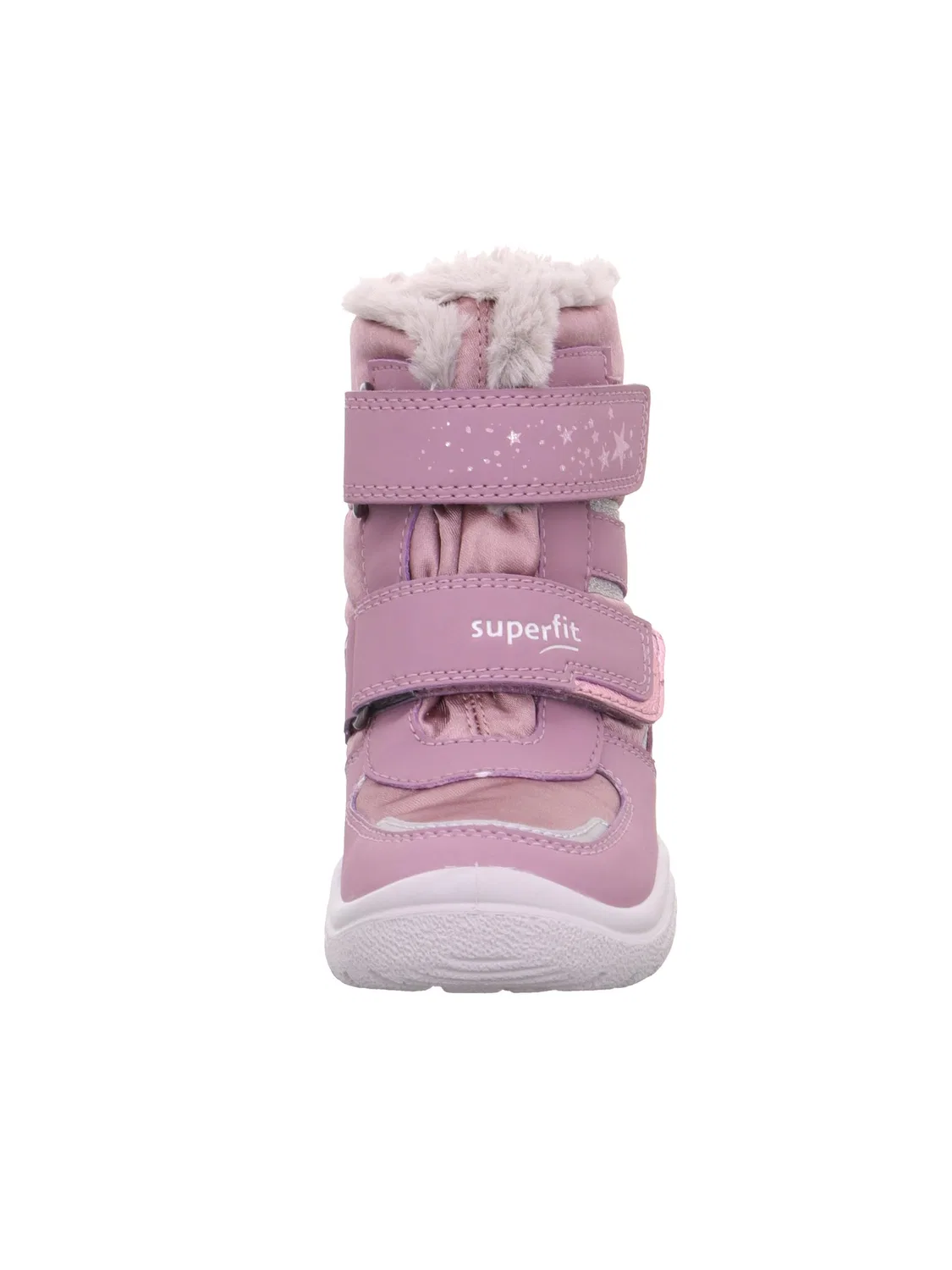 Детские снежные ботинки для девочек с принтом Crystal Superfit, Lilac Pink 8510 — фото 2