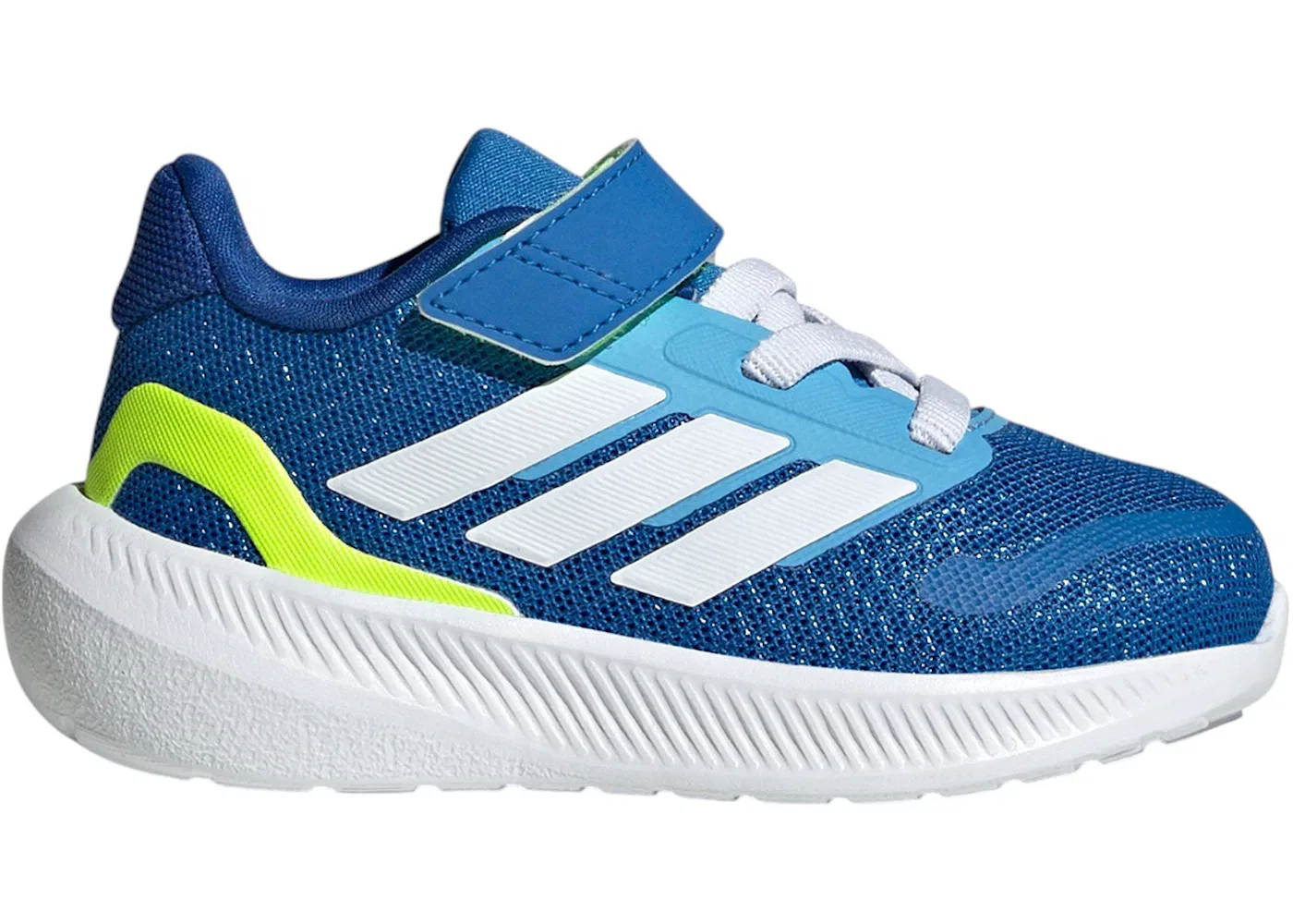 Детские кроссовки с длинным шнурком Adidas Runfalcon 5, Bright Royal/Cloud White/Lucid Lemon