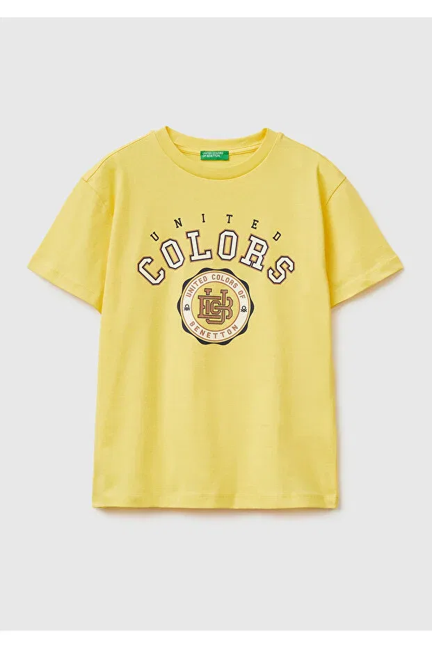 Детская футболка для мальчиков хлопковая United Colors Of Benetton, Yellow