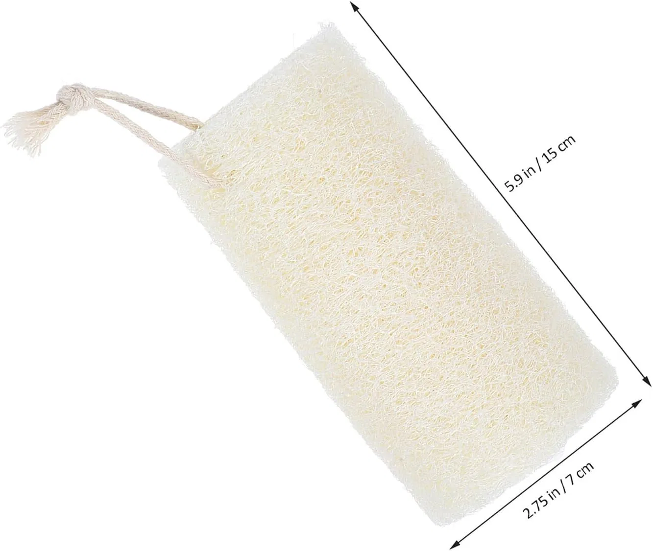 Набор натуральных люффа-мочалок для тела, 4 шт, Beige Elayard — фото 2