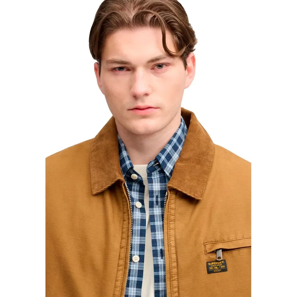Мужская куртка с воротником-шнурком Workwear Ranch Superdry, Brown — фото 3