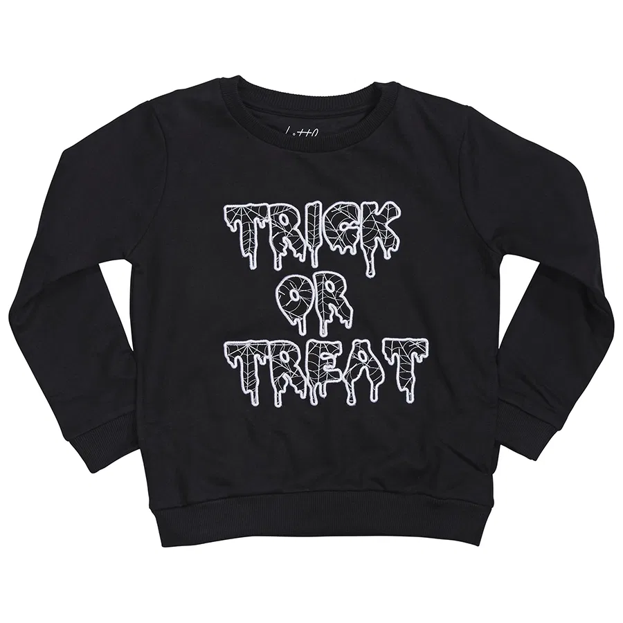 Свитшот с принтом Trick or Treat Drip Little Eleven Paris Eleven Paris, Black