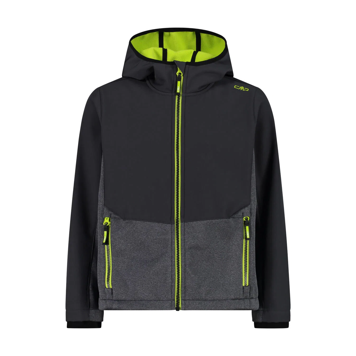 Детская софтшелл-куртка с капюшоном KID JACKET FIX HOOD Cmp, Schwarz