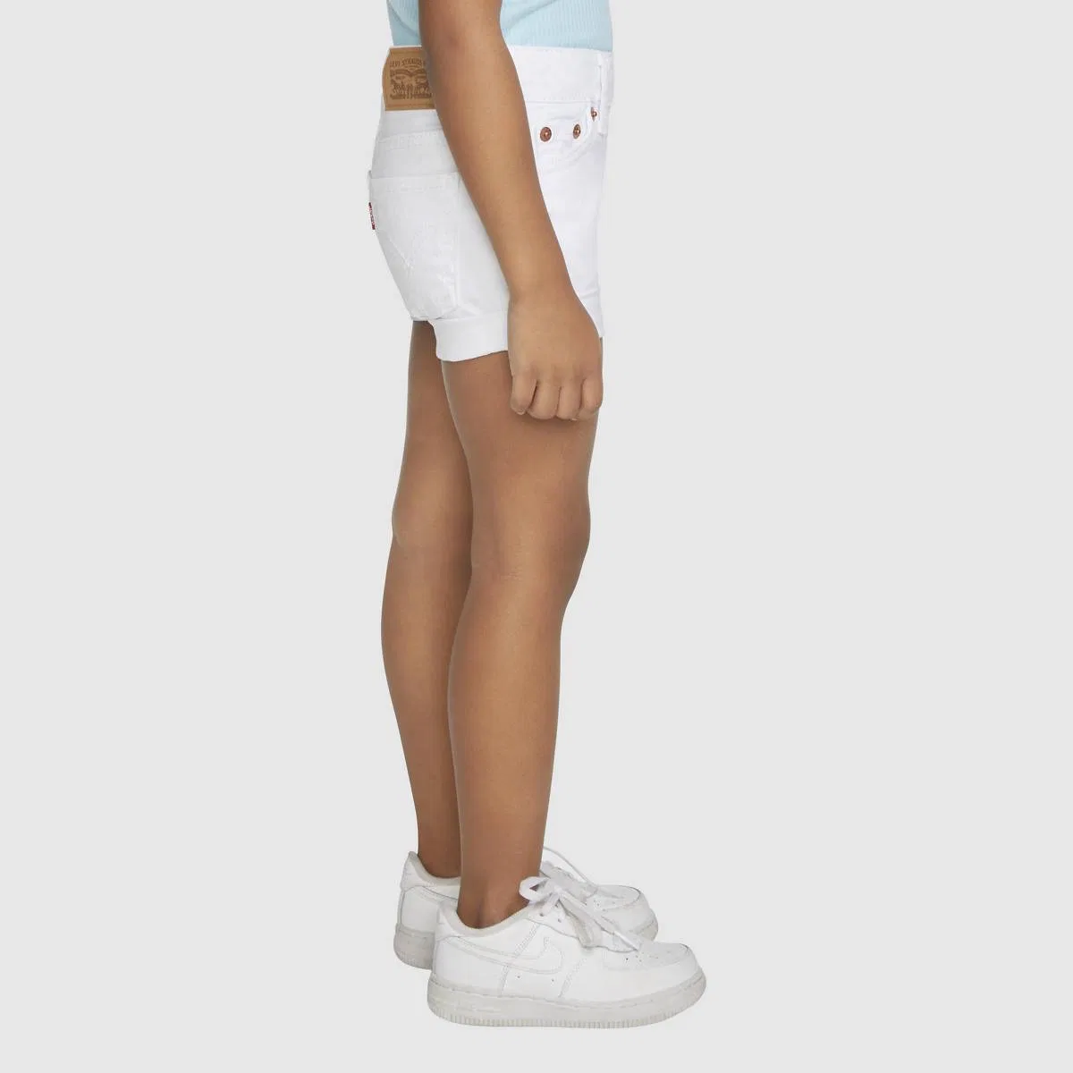 Короткие шорты для девочек 2-4 лет Levi's, White - White — фото 3