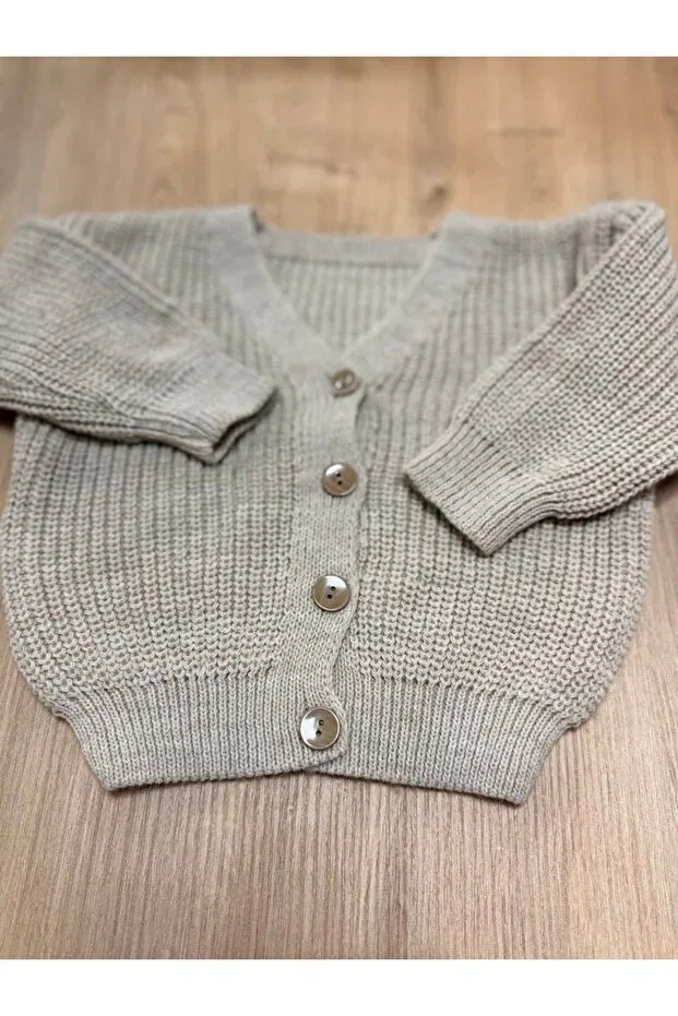 Детское пальто-кардиган для мальчиков оверсайз Tijk, Beige