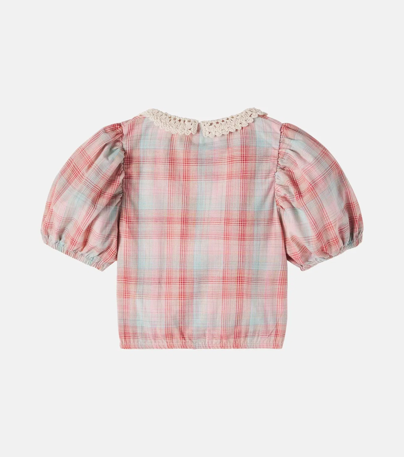 Блузка в клетку Bebe Organic, розовый — фото 3