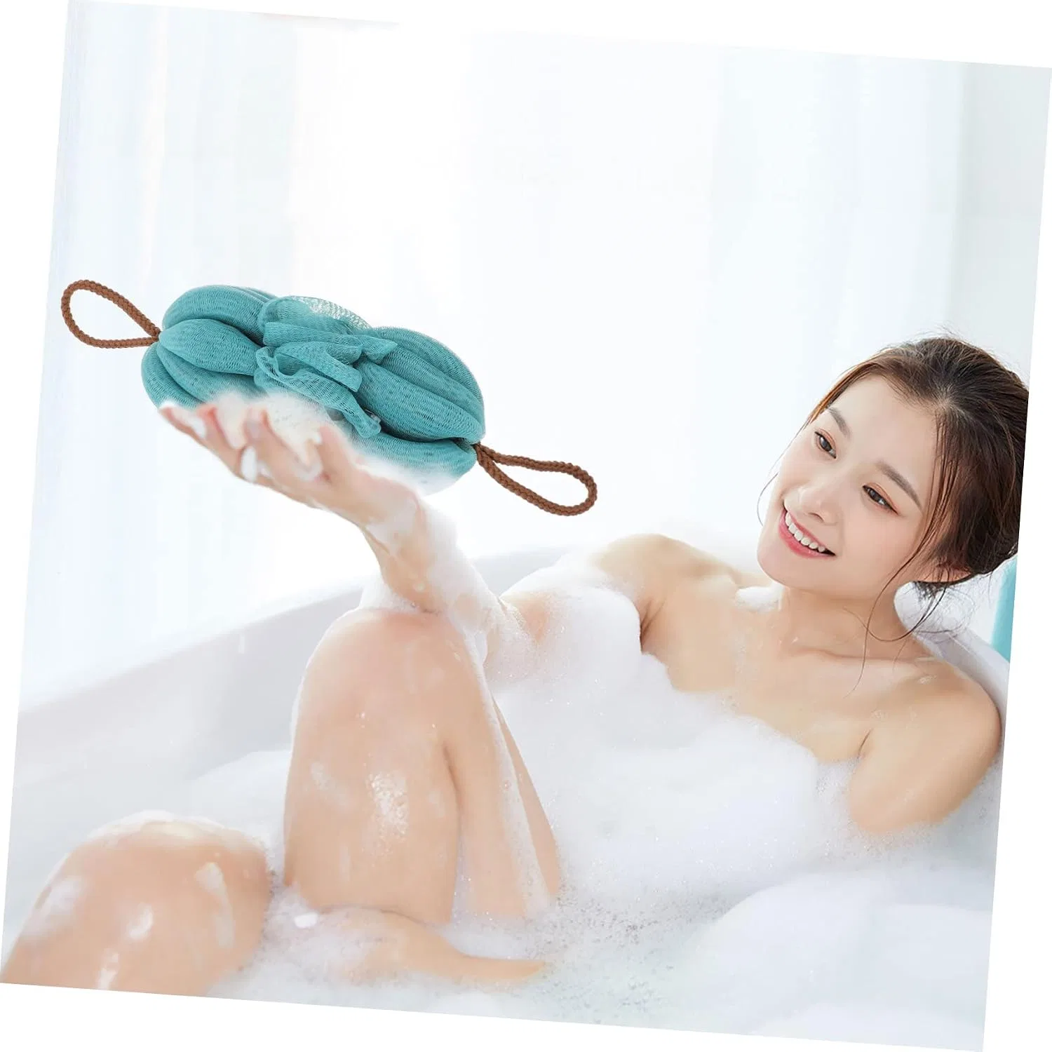 Набор мочалок для душа Pack of 4, Beatifufu, 340 г, Синий — фото 4