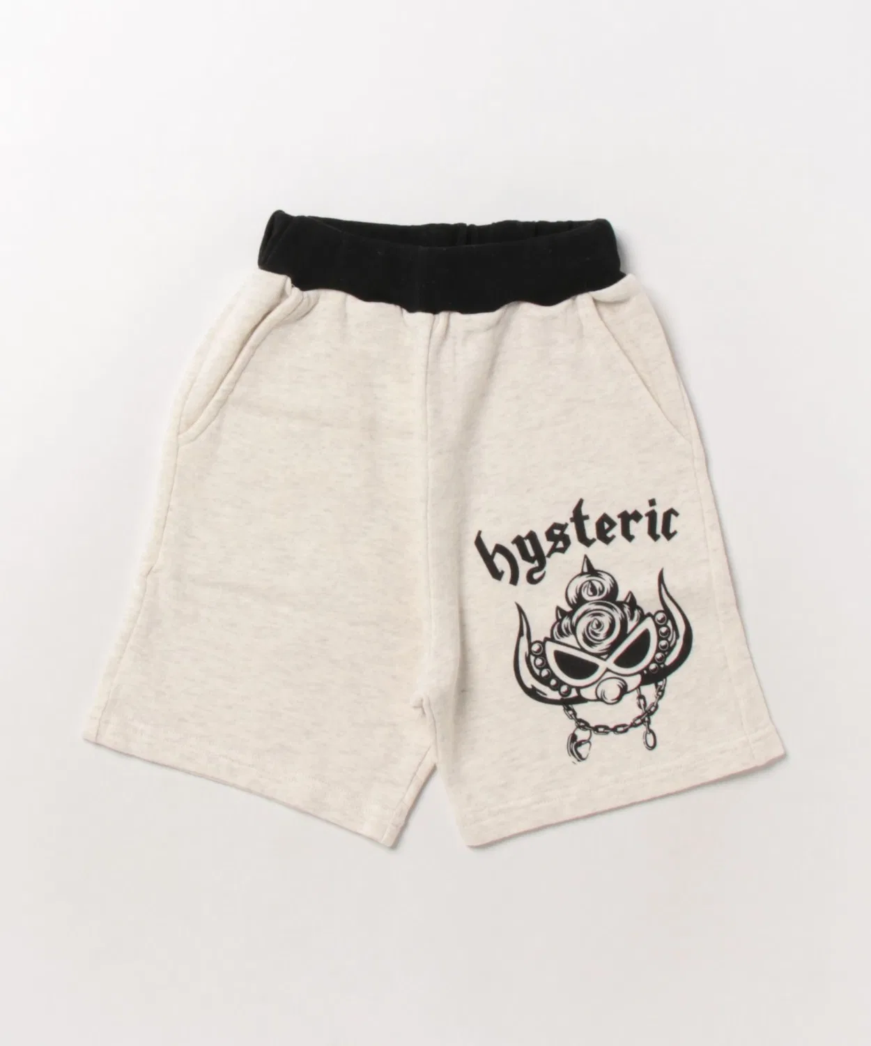 Детские шорты из футера с принтом HYSTERIC ROCKS HYSTERIC MINI, Grey