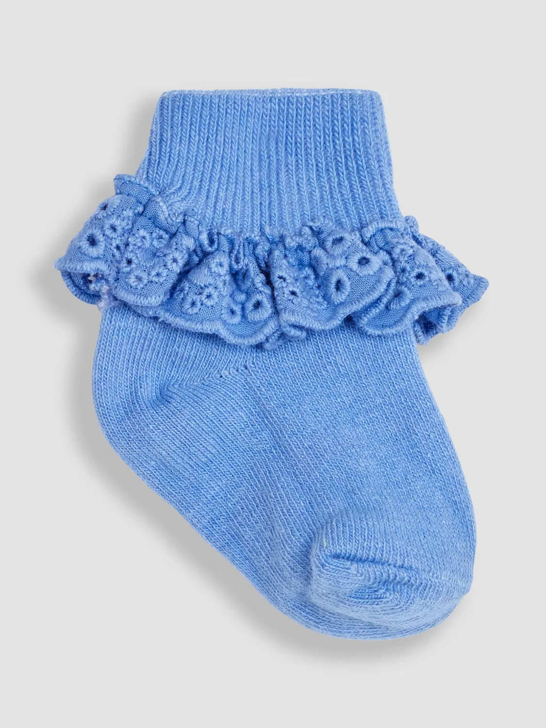Носки детские с рюшами, 3 пары Jojo Maman Bébé, синий — фото 2