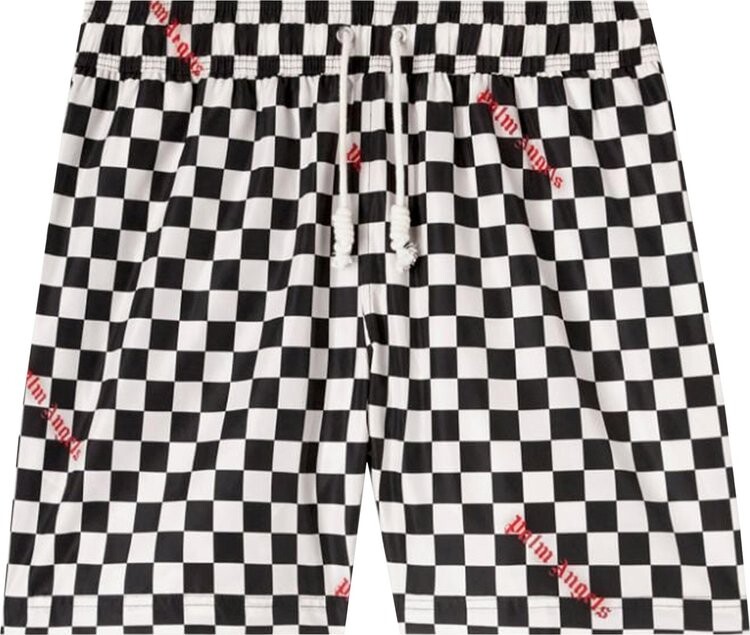 

Шорты Palm Angels Damier Print Swim Short 'Black/Red', черный