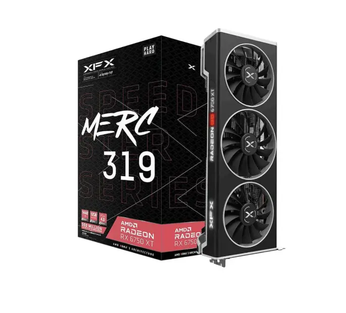 

Игровая видеокарта XFX Speedster Merc319 Radeon RX 6750XT Black, 12 ГБ RX-675XYTBDP