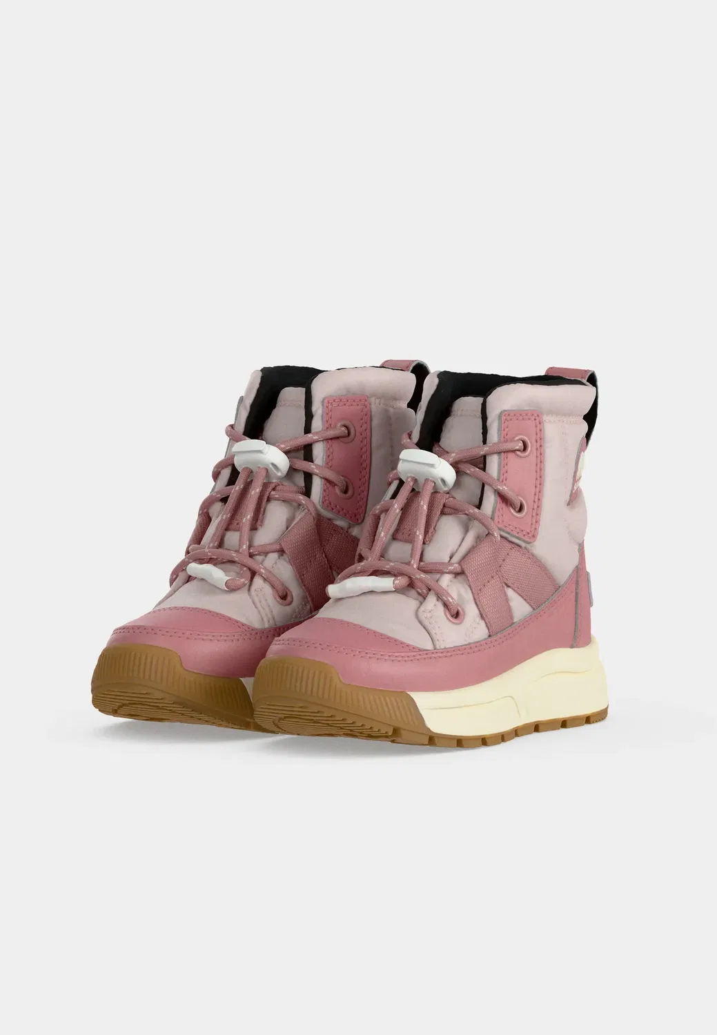 Детские унисекс ботинки Whitney III Mid WP на шнуровке Sorel, Pink Salt/Eraser Pink — фото 3