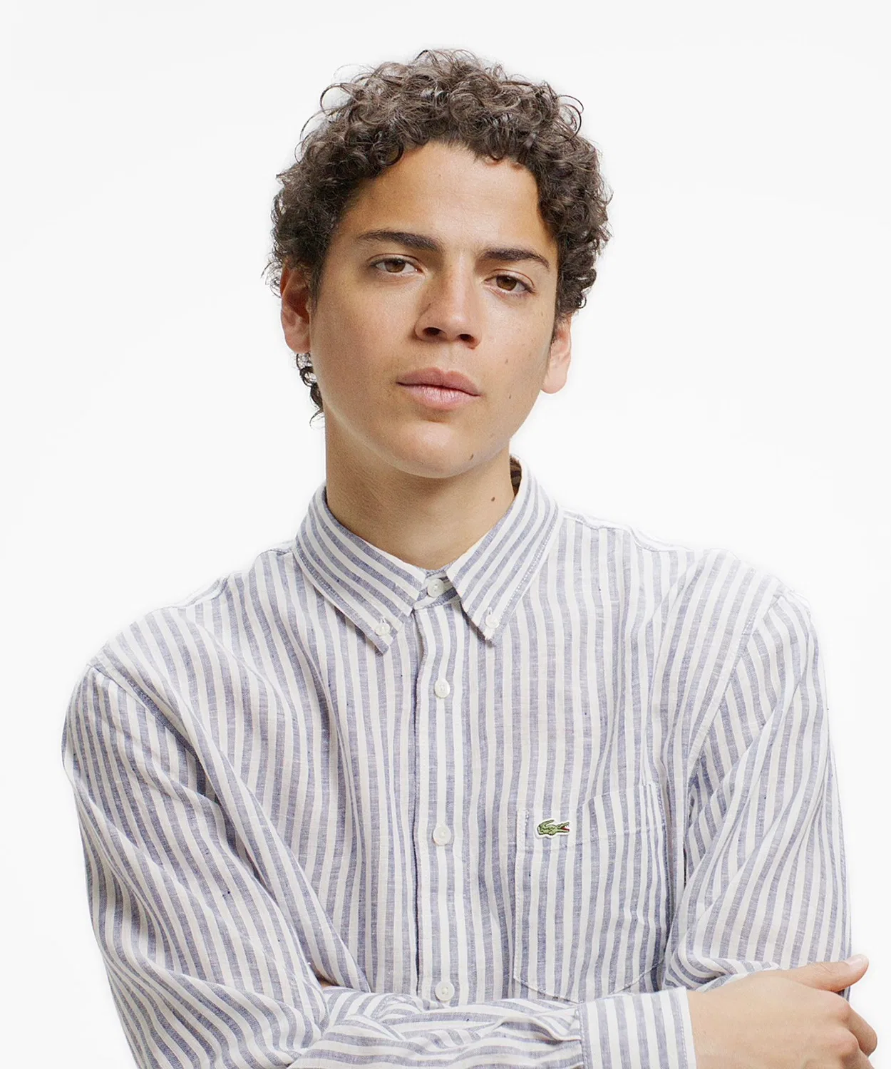 Мужская рубашка с длинным рукавомв полоску LACOSTE, Blue