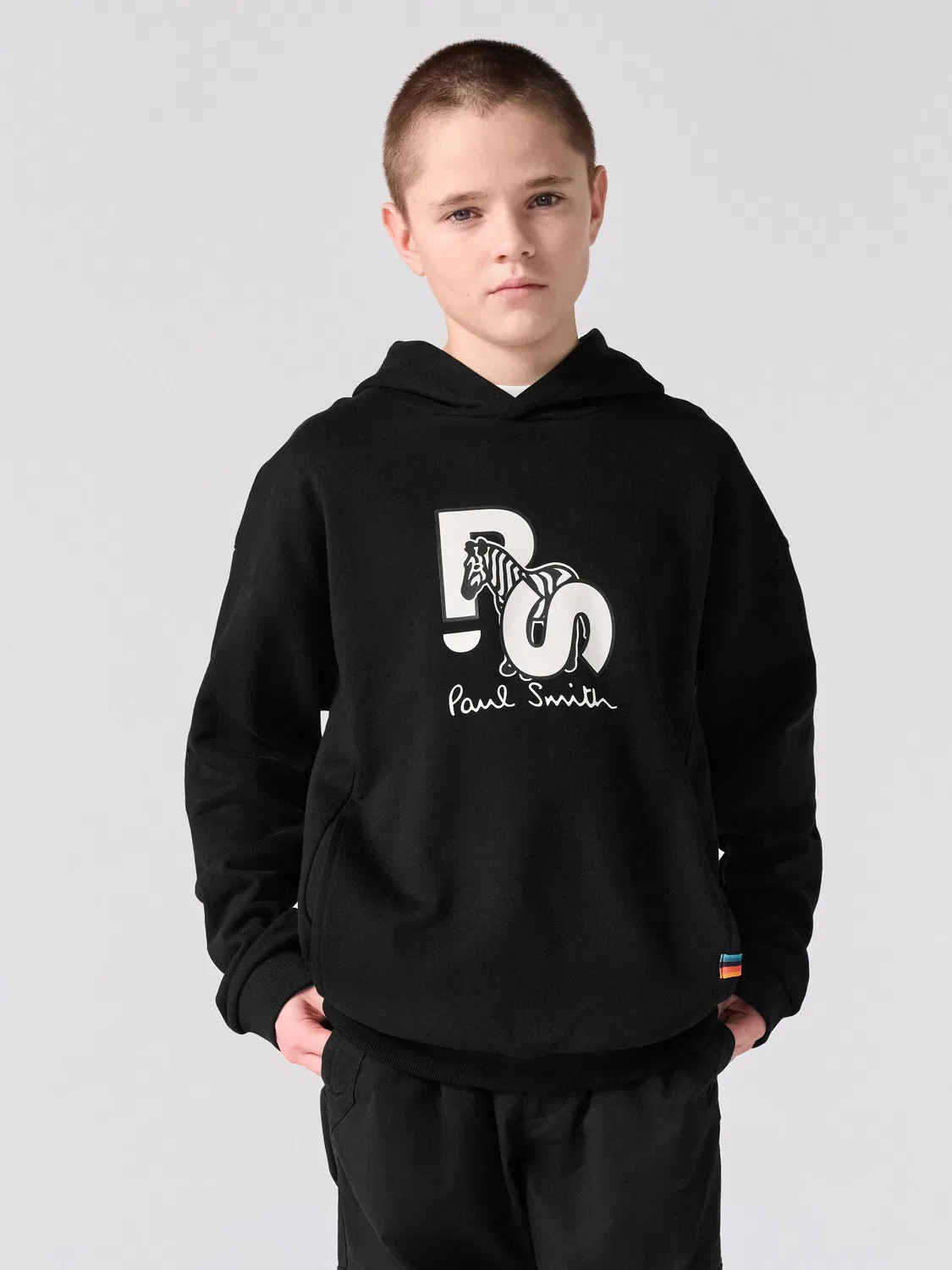 Худи с принтом Zebra Paul Smith Junior, черный