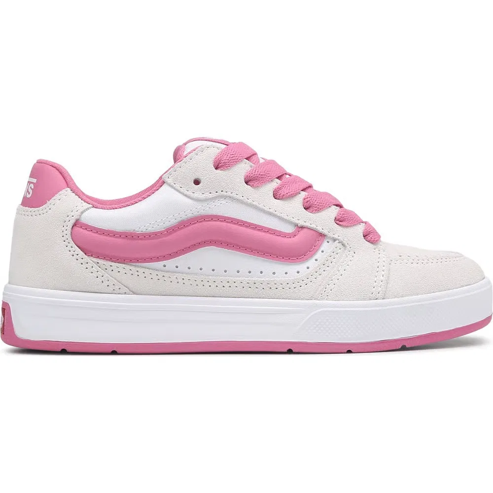 Детские скейтбордистские кроссовки Callum Vans, White/Pink — фото 2