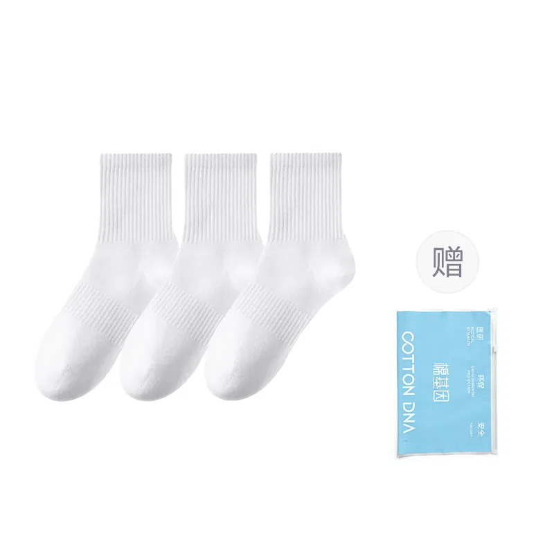 Детские носки хлопковые набор Cotton Gene, 3 Pack (Crew-3 White)