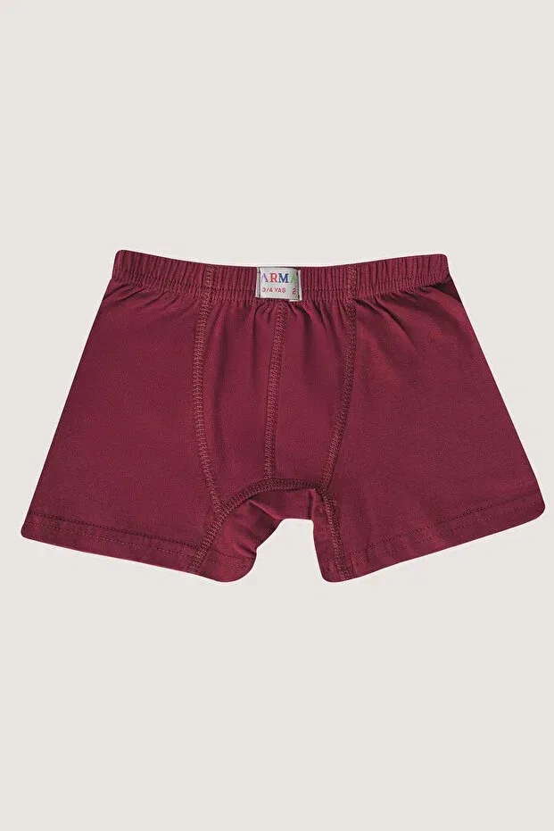 Детские трусы-боксеры для мальчиков хлопковые комплект 3 шт Arma Yıldız, Burgundy Black Gray — фото 2
