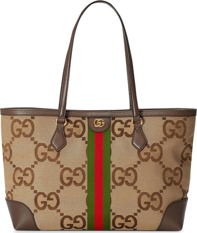 

Сумка Gucci Ophidia Jumbo GG Medium Tote Camel/Ebony, коричневый