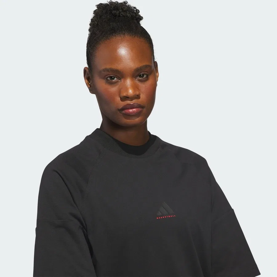 Футболка свободного кроя adidas Basketball Boxy Tee, adidas, Черный — фото 4