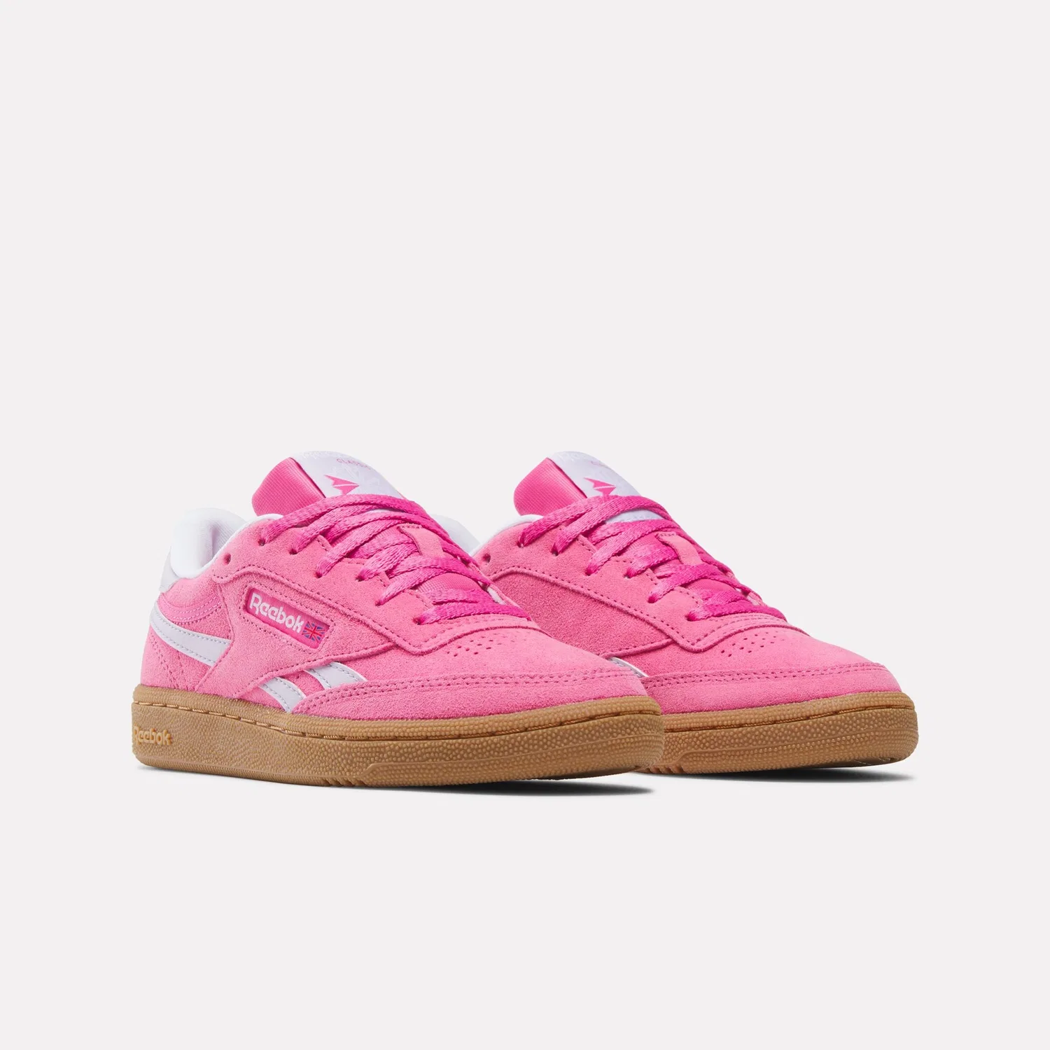 Детские кеды на шнуровке Reebok Classic, True Pink/Digital Gleam/Gum