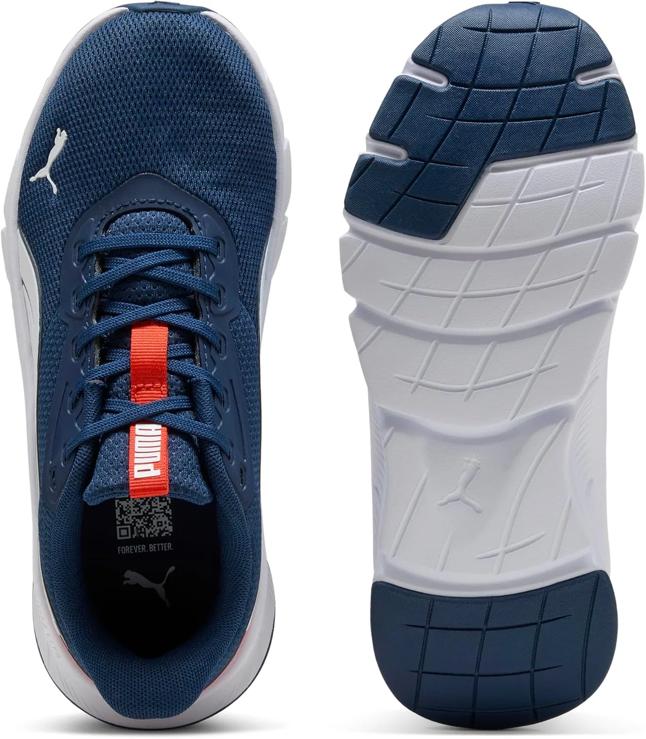 Детские кроссовки для девочек Flexfocus Lite Modern Jr PUMA, Persian Blue-Fierce Red-Puma White — фото 4