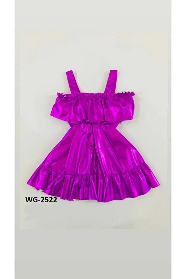 Детское платье для девочек хлопковое Shiny girl's dress Wogi, Purple