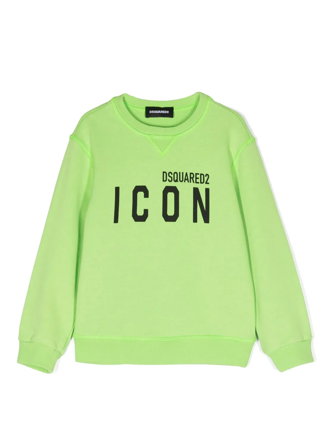 Хлопковый джемпер с длинным рукавом DSQUARED2, зеленый