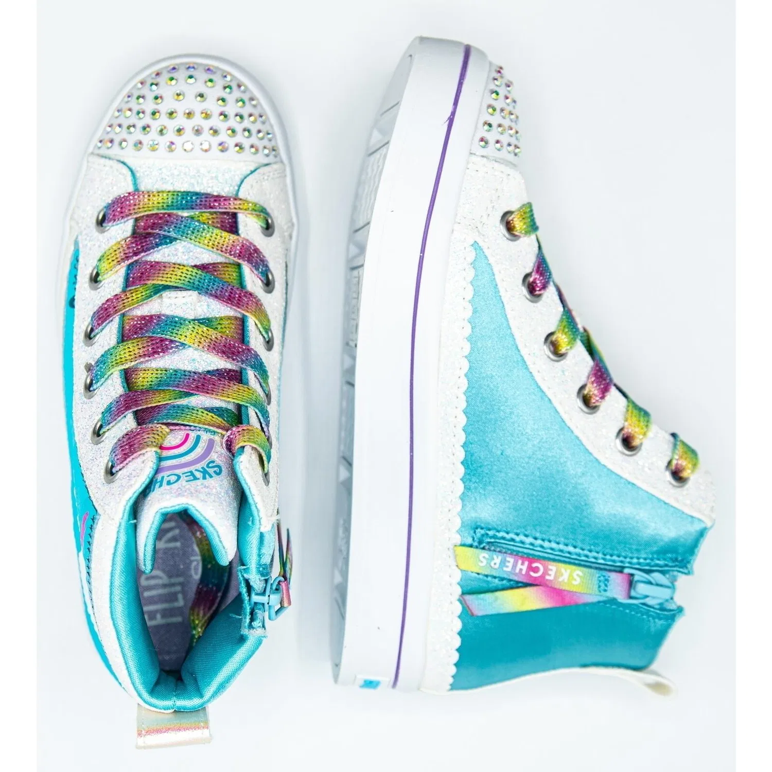 Детские кроссовки с подсветкой Twi-Lites 2.0 Skechers, Schwarz — фото 2
