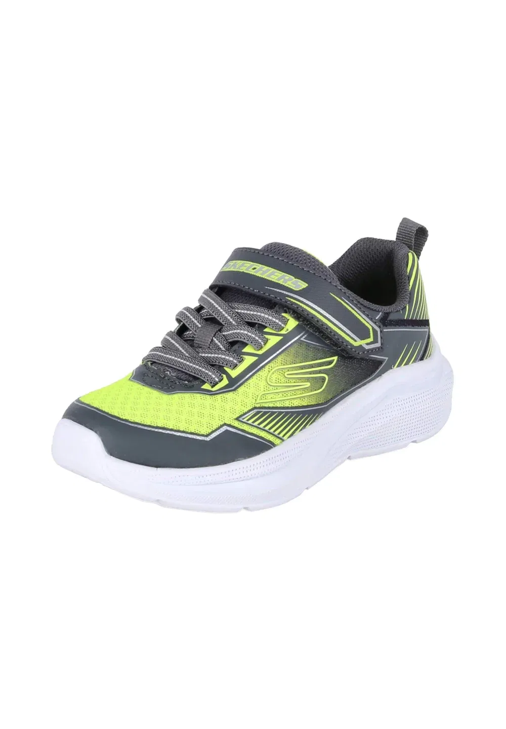 Тренажеры Microspec Velocity Skechers, Charcoal Synthetic / Textile / Yellow & Silver Trim