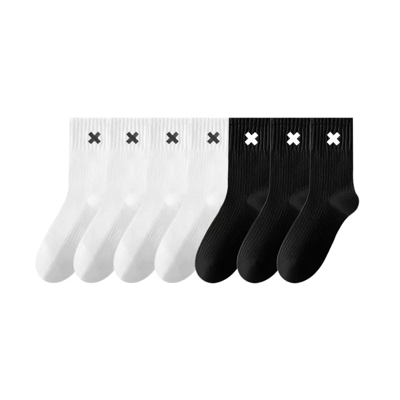 Детские носки с принтом 7 пар MINISO, 7-Pack[4 White+3 Black]