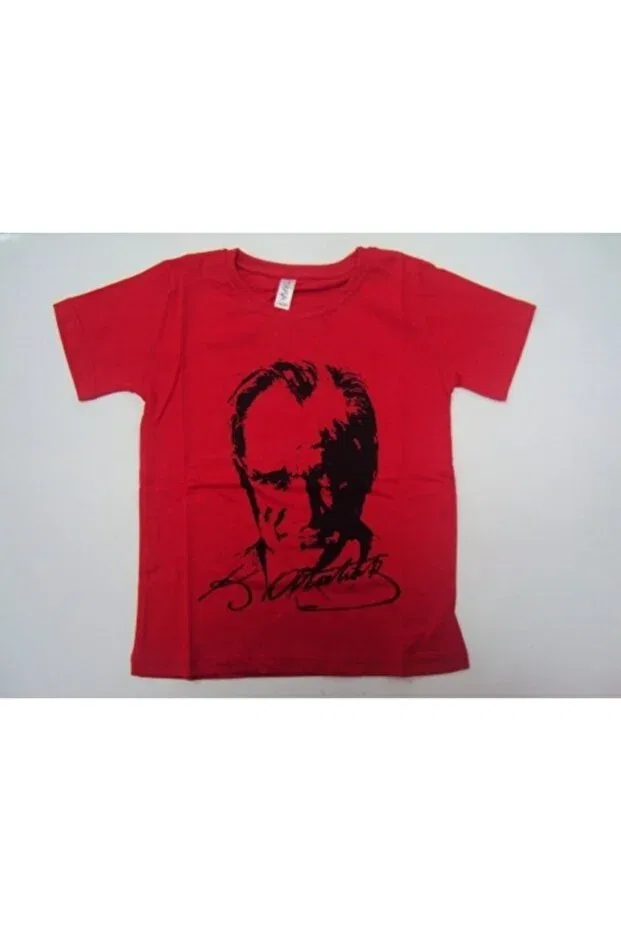 Детская футболка с принтом Ataturk printed t-shirt Difa Kids, Red